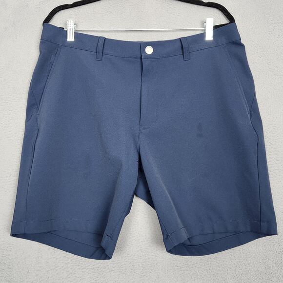 Bonobos Golf Shorts Mens 35 Navy Athletic Fit 8" Inseam Stretch Zip Pockets - Picture 1 of 12